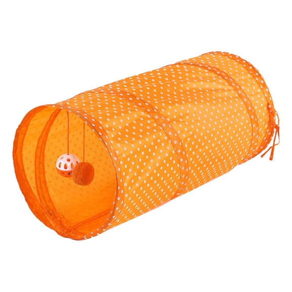 TOOYFUL Cat Tunnel Rabbit Tunnel Play Center Training Lightweight Hiding Cat Tube Kitty Tunnel for Bunnies Puppy Rabbits Hamster Dogs Orange