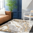 thumbnail image 2 of SAFAVIEH Horizon Konstantinos Abstract Shag Area Rug, Grey/Gold, 8' x 10', 2 of 11