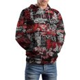 thumbnail image 3 of LAOLIUSN Men’s Graffiti Hoodie All-Over Print 3D Abstract Streetwear Graphic Pullover Sweatshirt, Stretch Fabric, S–4XL, 3 of 7