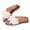 Beige, variant on Women's Beach Slippers with Bow Leather Footbed Slide Shoes Comfortable Walking Flat Sandals for Ladies Vacation Beige Size 8
