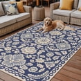 thumbnail image 2 of Fsddascl Vintage Boho Outdoor Rug for Patio/Deck/Porch, Non-Slip Large Area Rug 4 x 6 Ft, Neutral Abstract Flowers Pattern Aesthetic Indoor Outdoor Rugs Washable Area Rugs, Camping Rug Carpet, 2 of 5