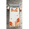 thumbnail image 2 of Ambesonne Flower Quilted Coverlet 2 Pcs, Bridal Watercolor Art, Twin Size, Red White, 2 of 2