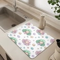 thumbnail image 6 of Dish Drying Mat Absorbent Dish Drainer Kitchen Counter 19.7x15.7inch Dish Drying Pad for Countertops Sinks Draining Racks Cute Mermaid Pattern, 6 of 9