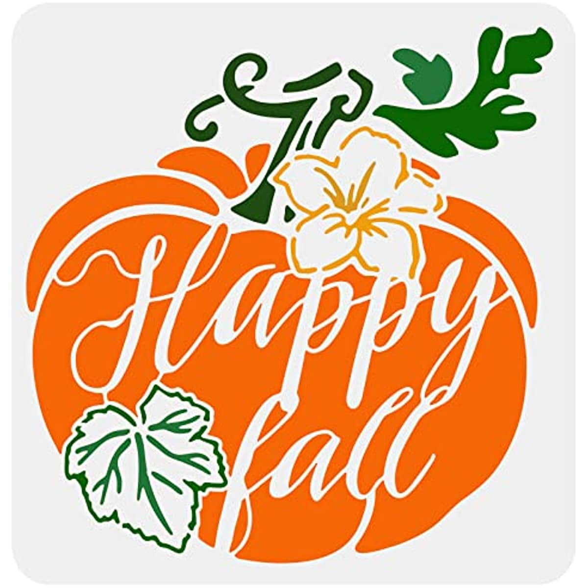Happy Fall Stencil 11.8x11.8inch Happy Fall Pumpkin Sign Stencils