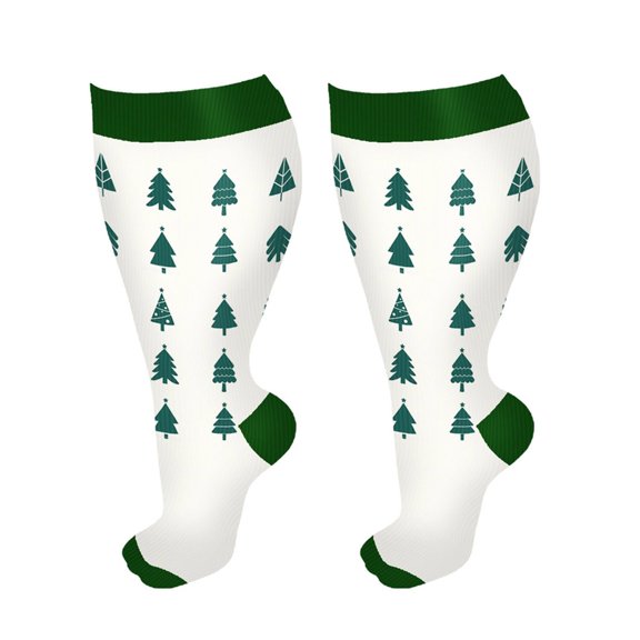 YIGSECU Christmas Compressions Socks for Women & Men Knee Highs Compressions Socks for Running,Nurse,Travel Support Socks Gifts