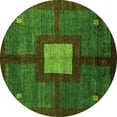 thumbnail image 1 of Ahgly Company Indoor Round Abstract Green Modern Area Rugs, 8' Round, 1 of 4