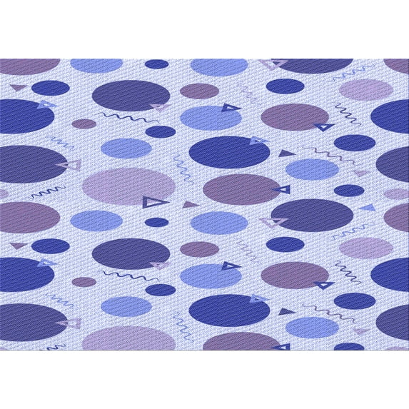 Ahgly Company Indoor Rectangle Patterned Periwinkle Purple Area Rugs, 7' x 9'