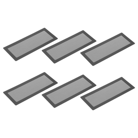 Uxcell 6Pcs Floor Vent Covers, Sticky Floor Register Cover Mesh Air Vent Screen Filters (Black, 10-Inch x 4-Inch)