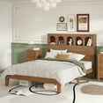 thumbnail image 7 of Queen Bed Frame, Noise Free Platform Bed with Headboard & Metal Frame & Wood Slats Support, No Box Spring Needed, Walnut, 7 of 7