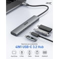 thumbnail image 2 of USB C Hub Acer 10Gbps Type C Splitter w/ 4 USB C 3.2 Port, 2 of 8