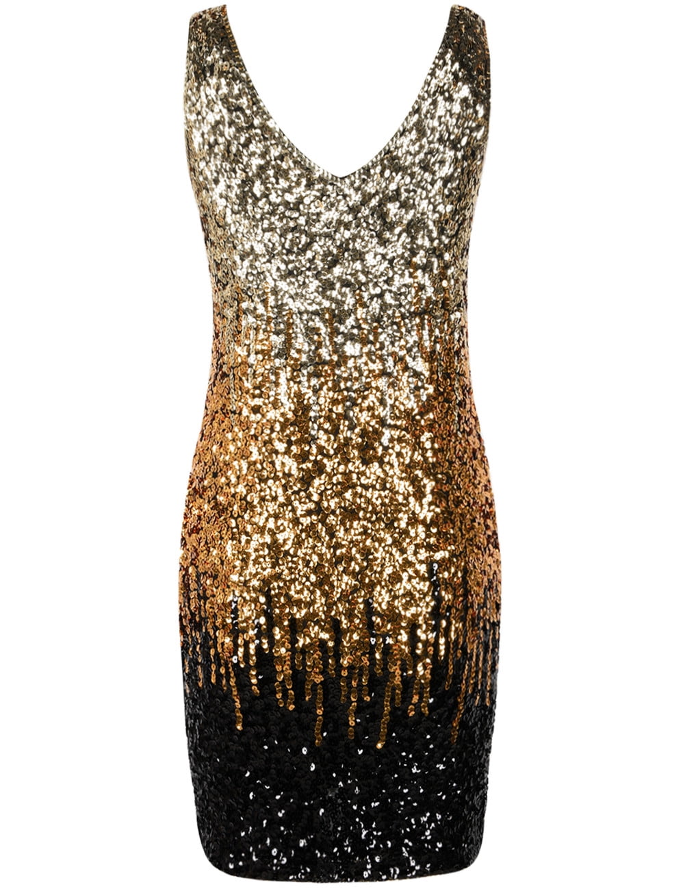 slim fit dress slacks Pre-loved French Connection Gold Sequin Dress – GrandDays main image 0