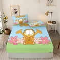 thumbnail image 1 of Garfield Drap-Housse Chat Enfants Draps en Polyester Couverture Dessin Animé Élastique Mignon Rêve Impression Numérique Literie, 1 of 7