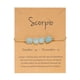 thumbnail image 1 of Fiudx Pulsera de Piedra de La Suerte, Temática de Constelaciones Vintage, Piedra Natural, Tarjeta Del Signo Del Zodíaco, Regalo Familiar, Buena Fortuna, Diseño Ajustable, 1 of 2