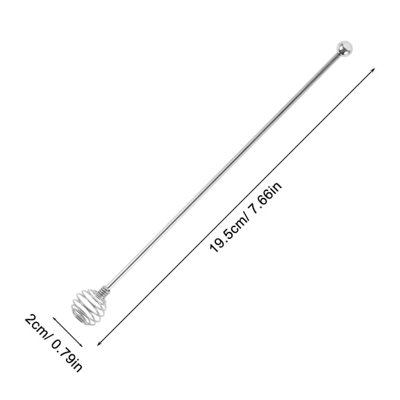 Minkissy 4-Pack Honey-Shaped Stainless Steel Coffee Stirrers Reusable Cocktail Drink Mixing Sticks Bar Accessories