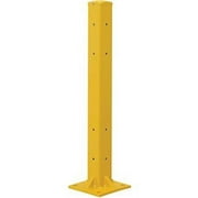Global Industrial 436732-C-2 42 in. Protective Rail Barrier Post for Double Rail, Yellow