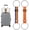 2PCS-A+C, variant on Multi Use Strong Adjustable Luggage Connector Straps, Elastic Suitcases Strap