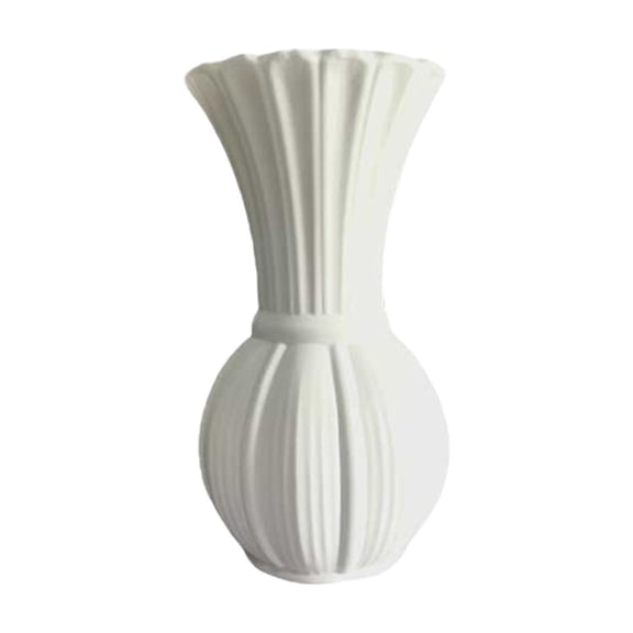 Dry Flower Vase Plastic Vase for Dry Flowers, Large White Decorative Vase for Home Decor, Unbreakable Table Centerpiece for Office Desk, Ideal for Pampas and Plants, Modern Design for Indoor Use
