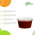 thumbnail image 4 of (2000 PACK) 5.5 Oz Leak Proof Portion Cups with Lids - Plastic Condiment Souffle Containers with Attached Hinged Lid - Sauce Cup, Sample Cup, Slime Cup, Jello Shot Cups with Lids, Food Storage, 4 of 6