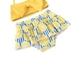 thumbnail image 5 of Blotona Toddler Baby Girls 2Pcs Swimsuit Halter Neck Sleeveless Crop Tops Cute Print Shorts Infant Swimwear Bathing Suit, 5 of 8