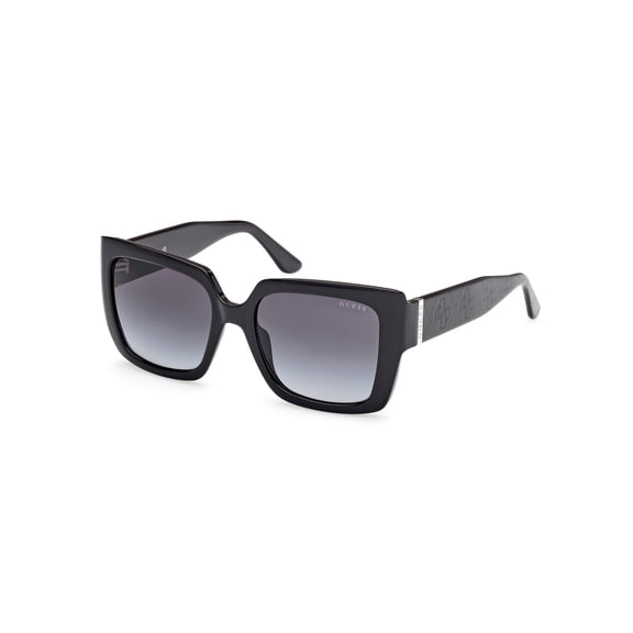 Guess GU00200 01B 53mm Square Sunglasses Women's Shiny Black