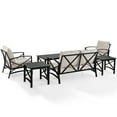 thumbnail image 4 of Crosley Furniture Kaplan 6Pc Fabric Sofa Set in Oil Rubbed Bronze and Oatmeal, 4 of 11