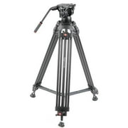 3-Section Aluminum Video Tripod with Damping Fluid Head