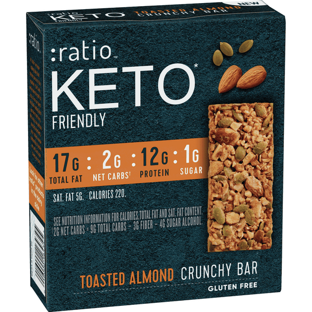 Ratio Keto Friendly Granola Snack Bar, Almond, 4 Ct