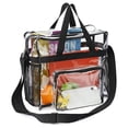 thumbnail image 4 of Bookk PVC Material Large Capacity Luggage Bag Portable Handheld Travel Organizer Bag Visible Transparent Handbag, 4 of 6