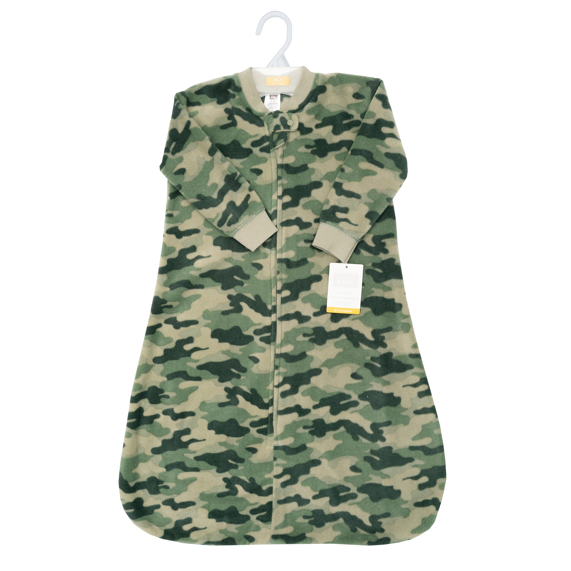 Hudson Baby Infant Boys Long-Sleeve Fleece Sleeping Bag, Camo, 18-24 Months