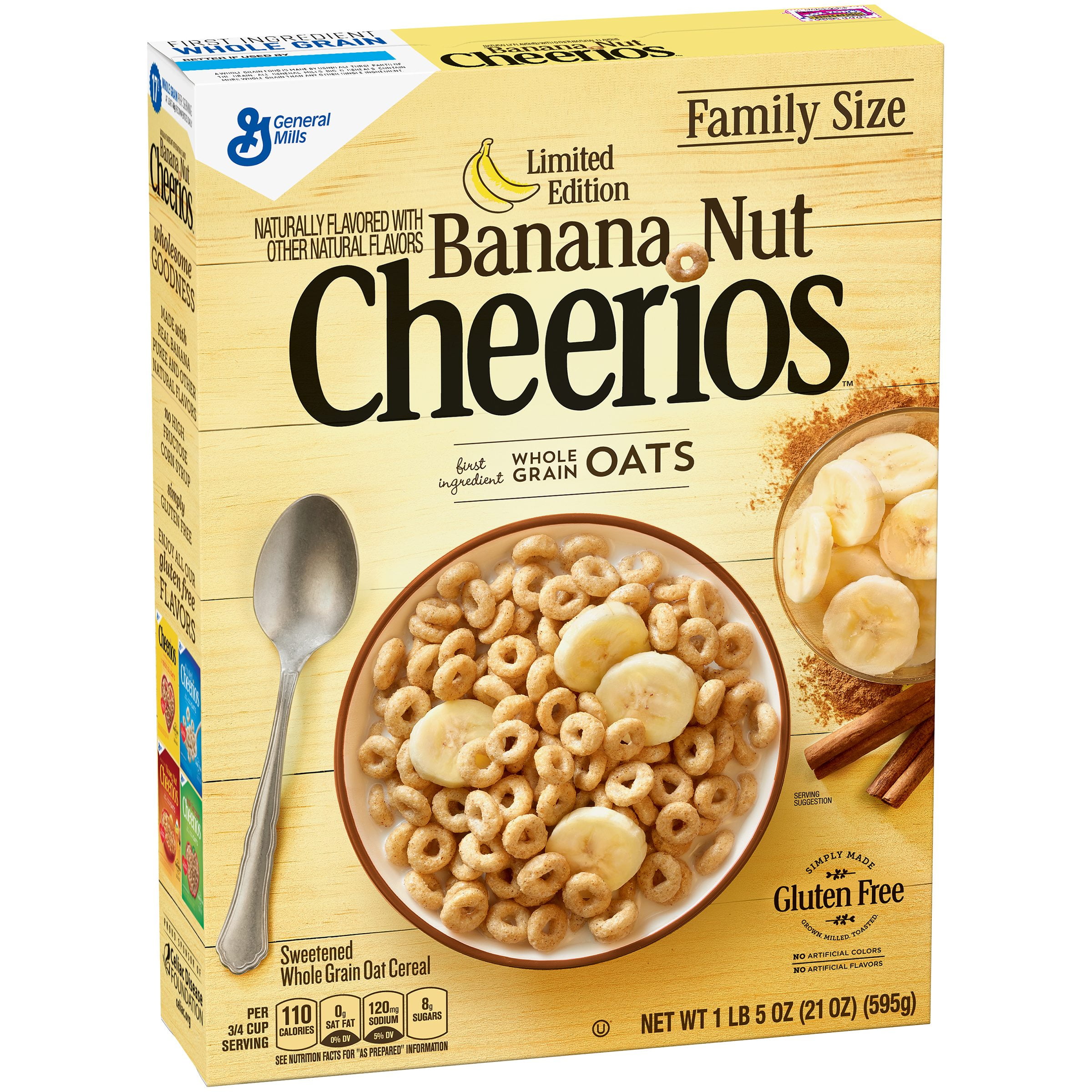 Cheerios Gluten Free Breakfast Cereal, Banana Nut, 21 Oz