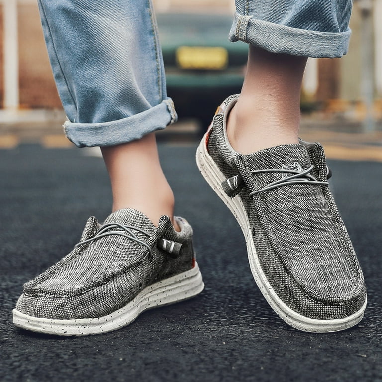 Mens Casual Canvas Slip-on Loafers Shoes Men Lightweight  display picture 3