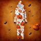 thumbnail image 1 of Family Halloween Pjs Matching Sets Halloween Print Long Sleeve Zippered One Piece Pajama Hooded Jumpsuit Winter Halloween Pjs Family Set, 1 of 4
