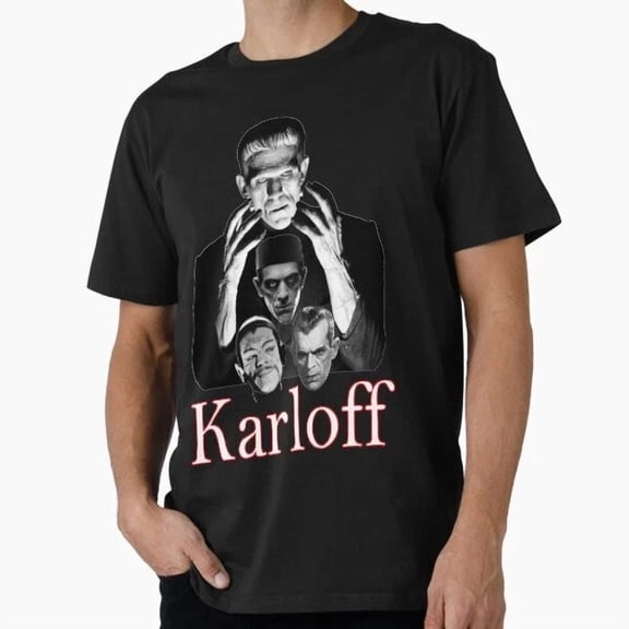 Boris Karloff Master Of Scaremonies Vintage Retro T-Shirt S-5XL