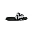 thumbnail image 3 of FAUX SHEEPSKIN FUR SLIDES - ZEBRA W/BLACK SOLE SIZE 7/8, 3 of 4