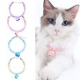thumbnail image 2 of Colorful Beaded Pet Necklace with Bell - Adjustable Exquisite Pet Collar - for Small Dogs Puppies And Cats, 2 of 8