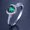 Platinum Green, variant on Women's Heart Ring with Emerald Zircon Stone Electroplated Copper Korean Fashion Jewelry Gang Drill Ring for Her Heart Shape Ring Platinum White