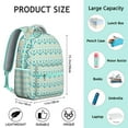 thumbnail image 6 of Boho Print College Backpack - Spacious 17 Inch Laptop Compartment, Tribal Design, Heavy Duty Oxford Material, Roomy for School Supplies, 6 of 6