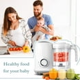 thumbnail image 2 of Baby Food Maker 4 in 1 Puree Blender Auto Grinding Knob Control Dishwasher Safe, White for aged 6 months to 2, 2 of 10