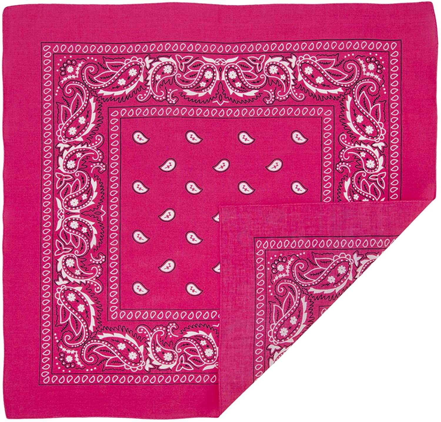 Hot Pink Paisley Bandana - Single Piece 22x22 - Walmart.com Hot Pink Paisley Bandana - Single Piece 22x22 - Walmart.com