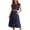 Navy, variant on Women’S Ethnic Floral Embroidered 2-Piece Skirt Set, Sleeveless Crop Tank Top With High Waist Pleated Midi Skirt, Lightweight Soft Cotton Fabric, 2pcs, Sizes S To L