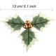 thumbnail image 5 of De Bayas Rojas Artificiales Con Hojas Para Decoración De Árboles De Navidad, Adornos De Vacaciones Y Decoración Del Hogar 20 Piezas Methold HA043109-01, 5 of 6