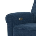 thumbnail image 4 of MCombo Wall Hugger Power Recliner Chair for Small Space RV Living Room, USB & USB-C Charging Ports, Modern Roll Arm Recliner, Fabric(Navy Blue), 4 of 10