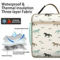 thumbnail image 4 of Pony and Unicorn Lunch Box, Cute Horse Print with Flowers and Rainbow, Retro Rural Design, Insulated Bento Cooler for School, Work, Horse Lovers, 4 of 5