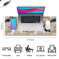 thumbnail image 5 of Long Mouse Pads for Desk,Cartoon Corgi and Coffee Desk Mats on Top Of Desks, Desk Mouse Pad Extra Large with 3mm Non-Slip Base and Stitched Edge for Gaming,Office,Work,Home 31.5"x11.8", 5 of 6