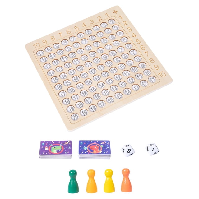 Juego de mesa de multiplicación Montessori de madera 2 en 1, juguete Montessori, juego de mesa educativo de matemáticas para niños pequeños