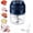 Blue, variant on Electric garlic chopper, 400 mL Mini Food Processor, Cordless Type-C Rechargeable Food Chopper with 6 Stainless Steel Blades for Garlic Onion Ginger