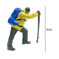 thumbnail image 3 of Figuras de personas escaladoras a escala 1/87 Figuras de personas montañeras para dioramas en miniatura amarillo y azul, 3 of 9