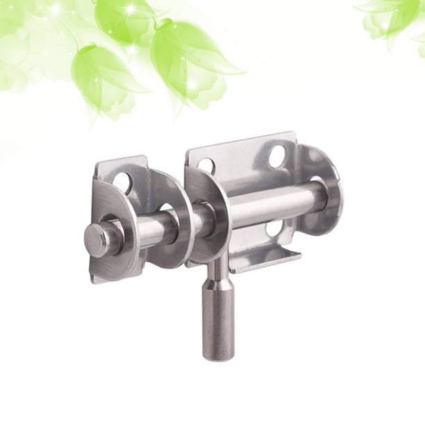 2 Verrous De Porte Renforcés – Acier Inox 304, Antivol, à Pêne, Finition Argentée