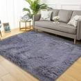 thumbnail image 2 of HOMERRY 5ft x 8ft Shaggy Area Rugs for Bedroom Living Room Fluffy Rug Plush Decorative Rug for Indoor Home Floor Carpet, Gray, 2 of 6