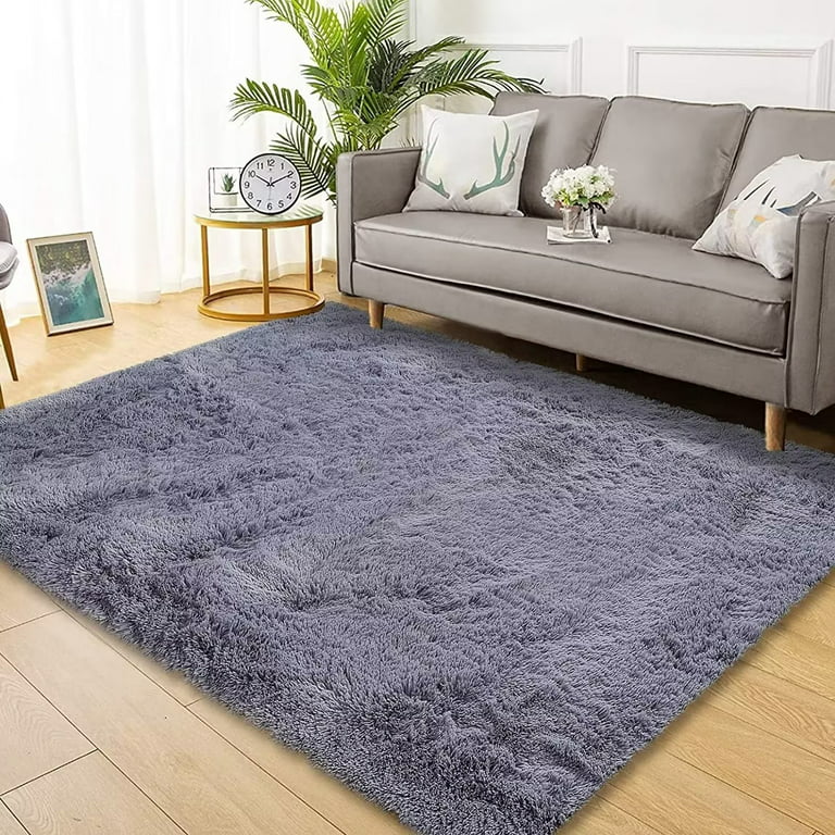 HOMERRY 5ft x 8ft Shaggy Area Rugs for Bedroom Living Room Fluffy Rug Plush  Decorative Rug for Indoor Home Floor Carpet, Brown 